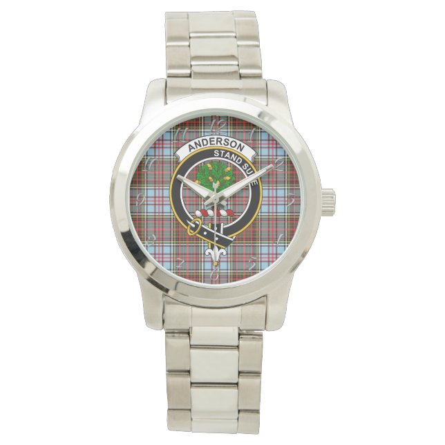 Klassisk timofri Klan Andersson Ancient Tartan Pla Armbandsur (Framsida)
