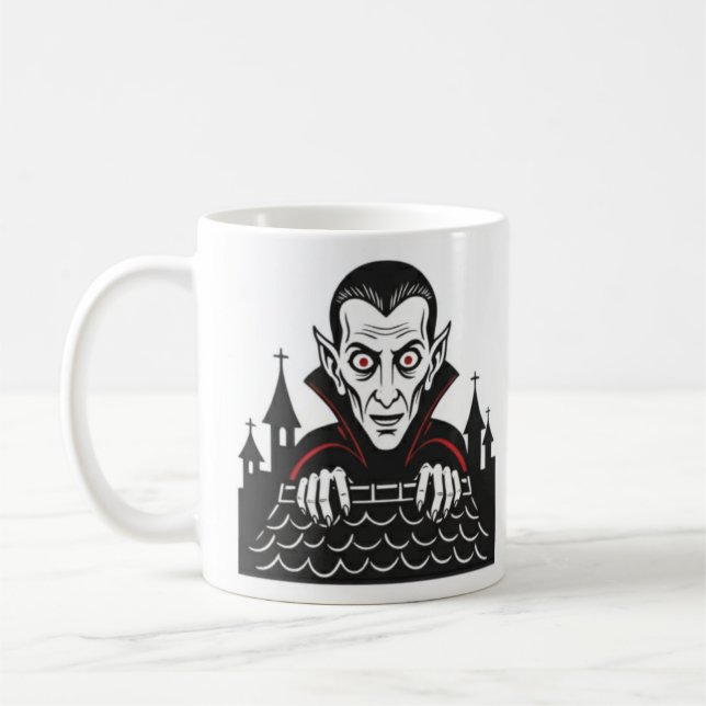 Klassisk Tittande Vampyr Mugg  (Vänster)