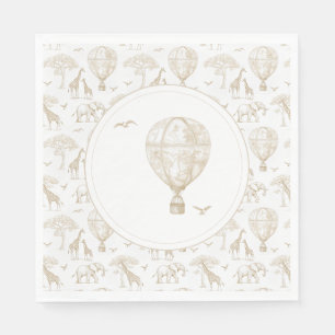 Klassisk Toile för Baby Shower för Lille Vilda Ett Pappersservett