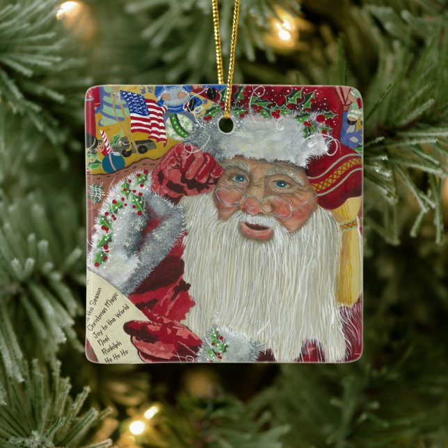 Klassisk tomt - kolla det två gånger julgransprydnad keramik (Träd)