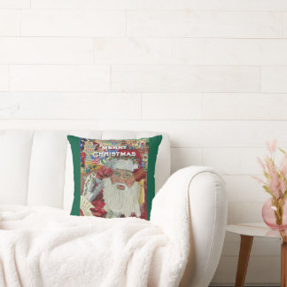 Klassisk tomte - kolla det två gånger Helgdag Grön Kudde