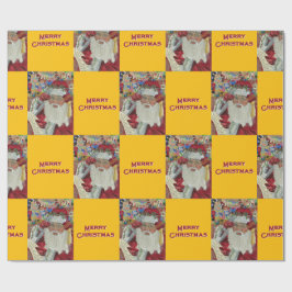 Klassisk tomte - kolla det två gånger Helgdag Guld Presentpapper