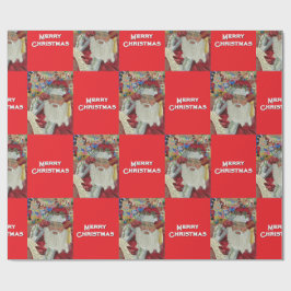 Klassisk tomte - kolla det två gånger Helgdag Red Presentpapper