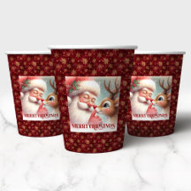 Klassisk tomte och Rudolf söta festliga jul