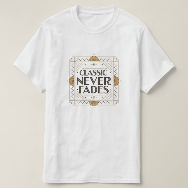 Klassisk toning utan toner: Art Deco-offertdesign T Shirt (Design framsida)