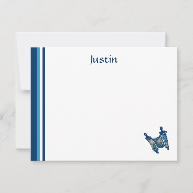 Klassisk Torah Tack - platt anteckning Anteckningskort (Framsida)