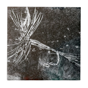 Klassisk torrflygning mönster för vuxen av öring o kakelplatta