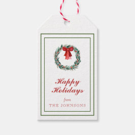 Klassisk traditionell jul Tartan Plade-andedräkt Presentetikett