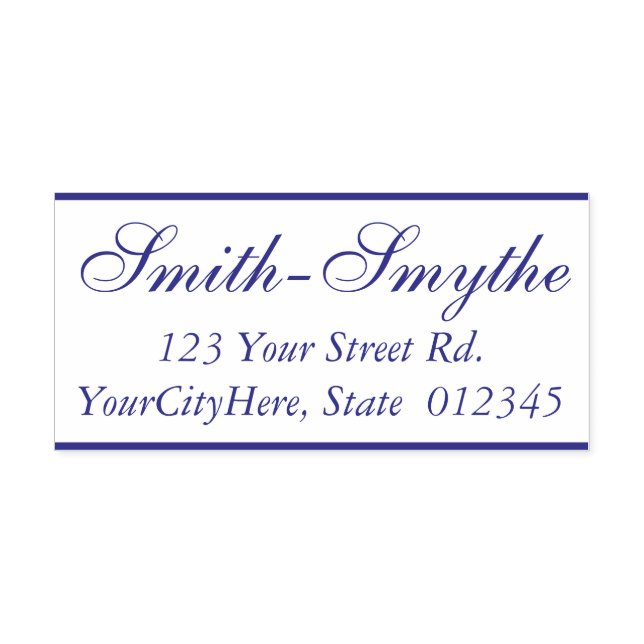Klassisk, traditionell Namn + Adress Självfärgande Stämpel (Design)