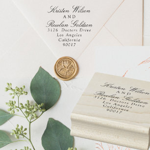 Klassisk traditionell svartvitt Bröllop Stämpel