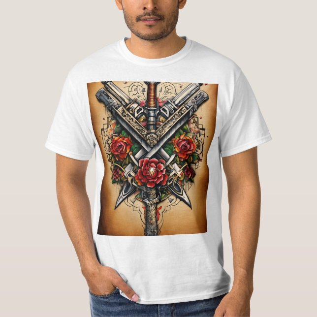 Klassisk traditionell T-Shirt-design som inspirera T Shirt (Framsida)