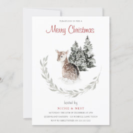 Klassisk traditionell vinterjul i Party Inbjudningar