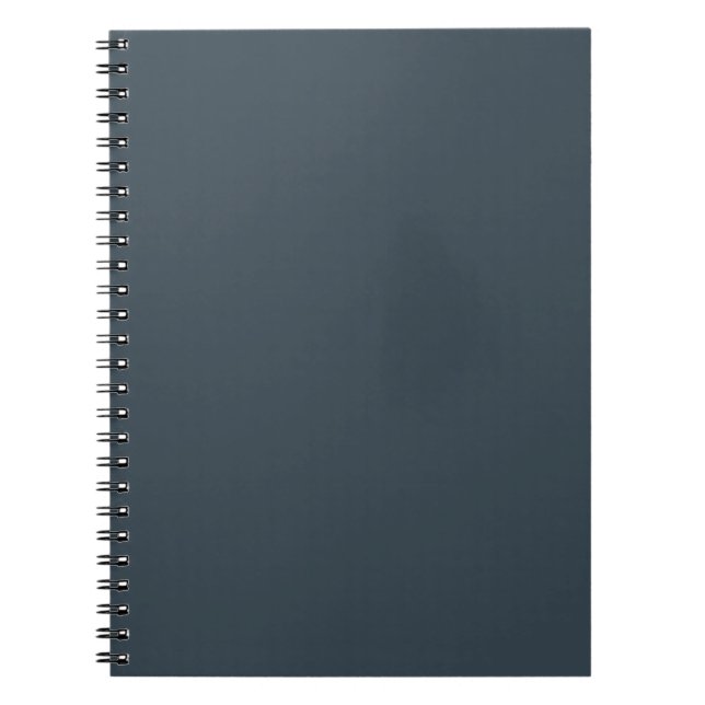 Klassisk Träkolsgrå Enfärgad Minimalistisk Anteckningsbok (Framsidan)
