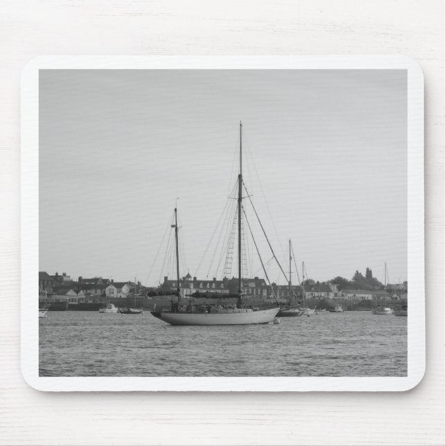 Klassisk träyacht musmatta (Framsidan)