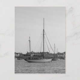 Klassisk träyacht vykort
