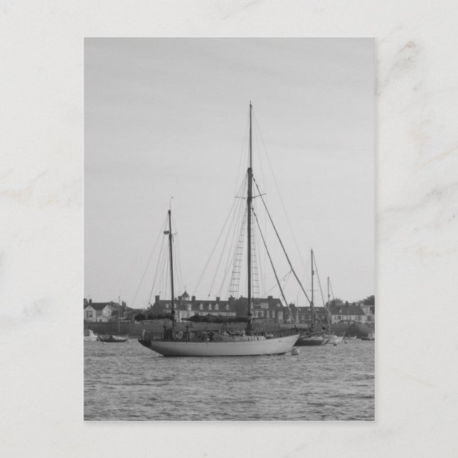 Klassisk träyacht vykort (Framsida)