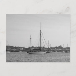 Klassisk träyacht vykort