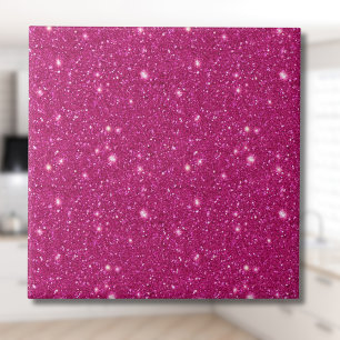 Klassisk trendig rosa glitterstil för Alla hjärtan Kakelplatta