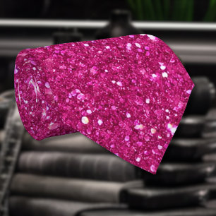 Klassisk trendig rosa glitterstil för Alla hjärtan Slips