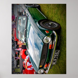 Klassisk triumph TR6-sportbil Poster