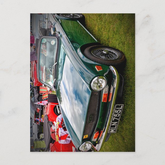 Klassisk triumph TR6-sportbil Vykort (Framsida)