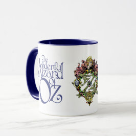 Klassisk Trollkarlen av Oz Royal Blue & Vit Mugg