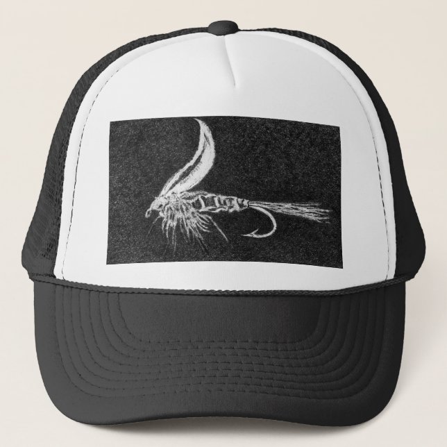 Klassisk Trout Fly Hat "Guld Ribbed Hare's Ear" Keps (Framsida)