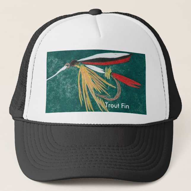 Klassisk Trout Fly Hat "Trout Fin" Keps (Framsida)