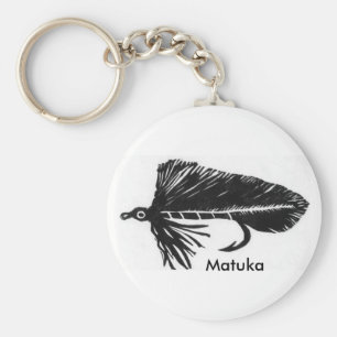 Klassisk Trout Fly Keychain "Black Matuka" Nyckelring