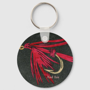 Klassisk Trout Fly Keychain "Red Ibis"-Blöt Fly Nyckelring