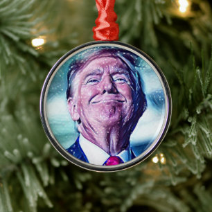 Klassisk trump julgransprydnad metall