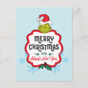 Klassisk tum God jul & Lycklig New Y Helg Vykort
