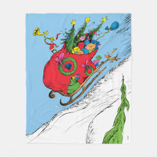 Klassisk tum Grinch & Max Runaway Slei Fleecefilt