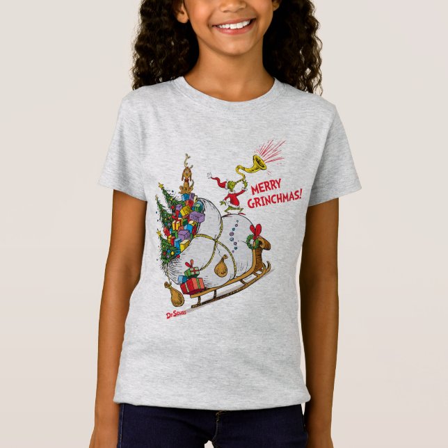 Klassisk tum | Merry Grinchmas! Tee Shirt (Framsida)