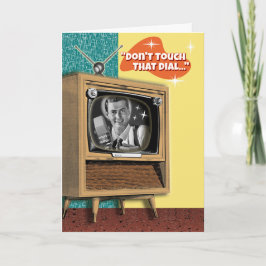 Klassisk TV-uppsättning Retro Birthday Kort