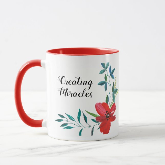 Klassisk tvåfärgad Blommigt Gorgous Coffee Mugg (Vänster)