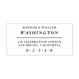 Klassisk typografi Bröllop Namn & Returadress Stämpel