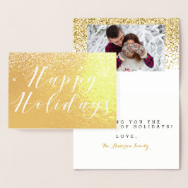 Klassisk typografi för glad helg & Glitter Folierat Kort