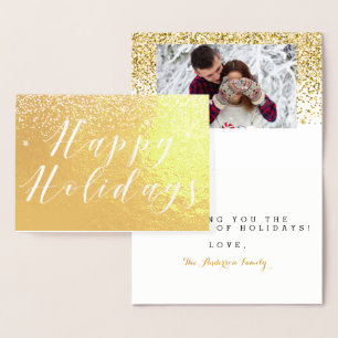 Klassisk typografi för glad helg & Glitter Folierat Kort