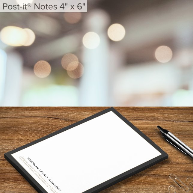 Klassisk typografi, svart ram 4 x 6 post-it block (Skapare uppladdad)