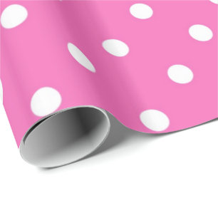 Klassisk, underbar,elegantens rosa och vit polka d presentpapper