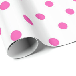 Klassisk, underbar,elegantens rosa och vit polka d presentpapper