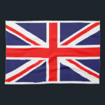 Klassisk Union Jack Kökshandduk<br><div class="desc">Unionens Flagga,  Union Jack,  är Förenade kungarikets nationella flagga. Det kallas så eftersom det kombinerar kor i de tre land som är förenade under en statskupp - Förenade kungarikets och Wales,  Skottlands och Irlands kungar (även om endast Nordirland har varit en del av Förenade kungariket sedan 1921).</div>