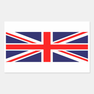 Klassisk Union Jack Rektangulärt Klistermärke