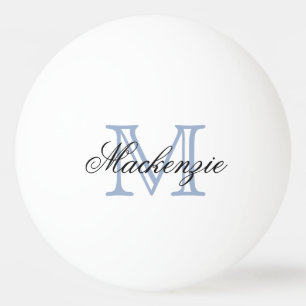 Klassisk uppspelning Monogram Namn Script Blue I Pingisboll