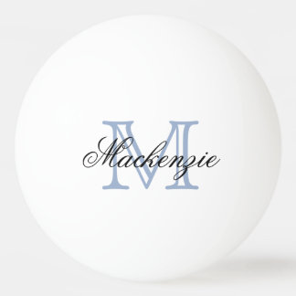 Klassisk uppspelning | Monogram Namn Script Blue I Pingisboll