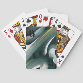 Klassisk uppspelningskort Trend Abstrakt Black Grö Casinokort