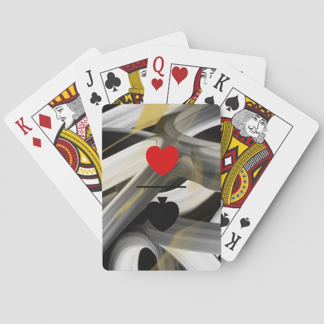 Klassisk uppspelningskort Trend Abstrakt Black Mör Casinokort (Baksidan)