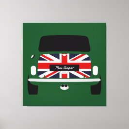 Klassisk ursprunglig Union Jack Austin Mini Cooper Canvastryck