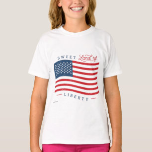 Klassisk USA Flagga Barn T-Shirt